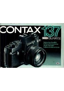 Contax 137 manual. Camera Instructions.